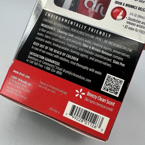 Dryel At-Home Dry Cleaner Refill Stain Pen, Odor Wrinkle Spray 8 Cloths - Picture 5 of 5